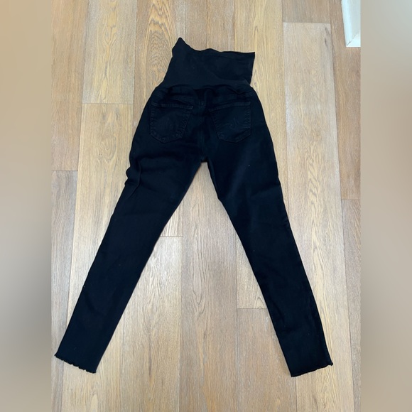 AG Maternity Black Skinny Jeans (raw hem) - Picture 2 of 4
